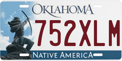 OK license plate 752XLM