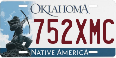 OK license plate 752XMC
