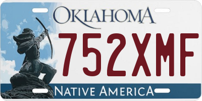 OK license plate 752XMF