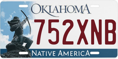 OK license plate 752XNB