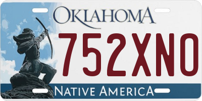 OK license plate 752XNO