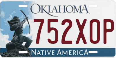 OK license plate 752XOP