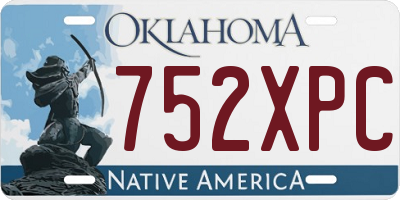 OK license plate 752XPC