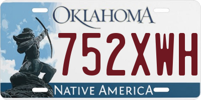 OK license plate 752XWH
