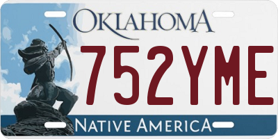 OK license plate 752YME