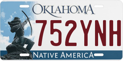 OK license plate 752YNH