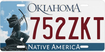 OK license plate 752ZKT