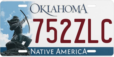 OK license plate 752ZLC