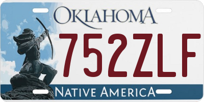 OK license plate 752ZLF