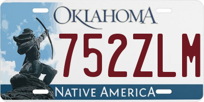 OK license plate 752ZLM