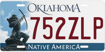 OK license plate 752ZLP