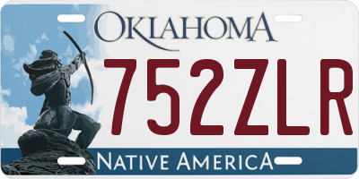 OK license plate 752ZLR