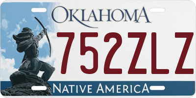 OK license plate 752ZLZ