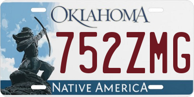 OK license plate 752ZMG