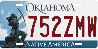 OK license plate 752ZMW