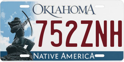 OK license plate 752ZNH