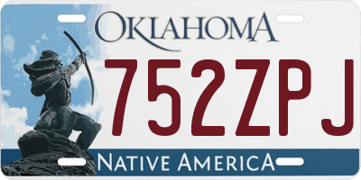 OK license plate 752ZPJ