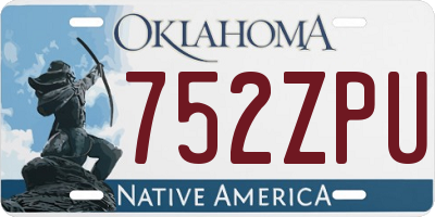 OK license plate 752ZPU