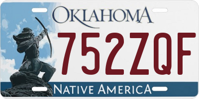 OK license plate 752ZQF