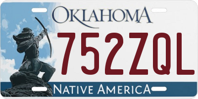 OK license plate 752ZQL