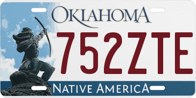 OK license plate 752ZTE