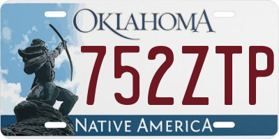 OK license plate 752ZTP