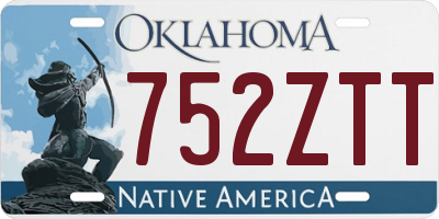 OK license plate 752ZTT