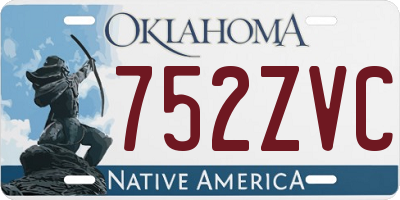OK license plate 752ZVC