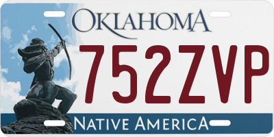 OK license plate 752ZVP