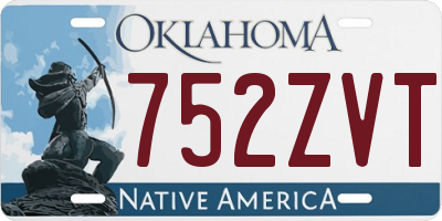 OK license plate 752ZVT