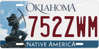OK license plate 752ZWM