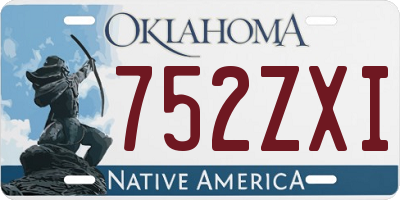 OK license plate 752ZXI