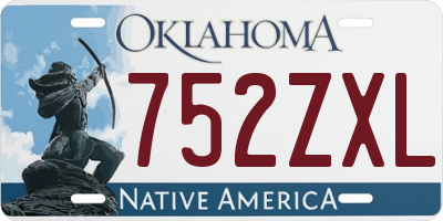 OK license plate 752ZXL