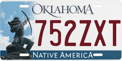 OK license plate 752ZXT