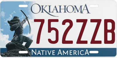 OK license plate 752ZZB