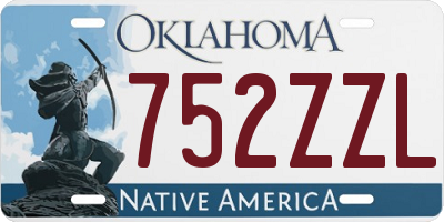 OK license plate 752ZZL