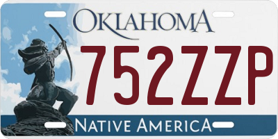 OK license plate 752ZZP