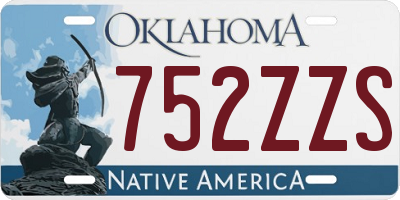 OK license plate 752ZZS