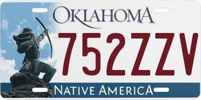 OK license plate 752ZZV