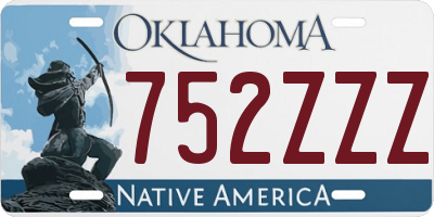 OK license plate 752ZZZ