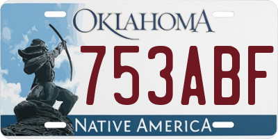 OK license plate 753ABF
