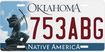 OK license plate 753ABG
