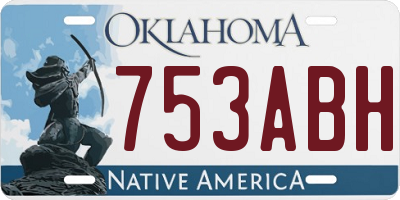 OK license plate 753ABH