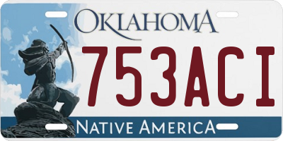 OK license plate 753ACI