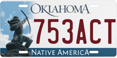 OK license plate 753ACT