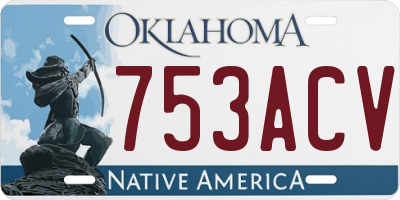 OK license plate 753ACV