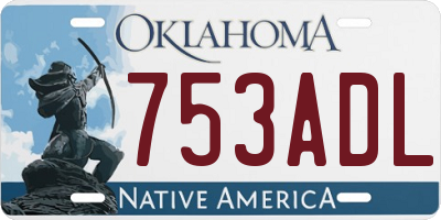 OK license plate 753ADL