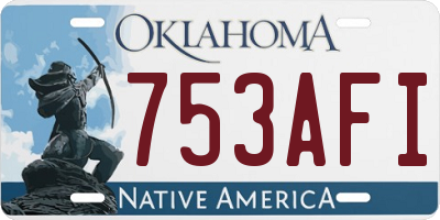 OK license plate 753AFI