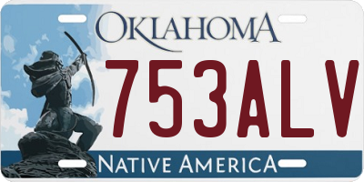 OK license plate 753ALV