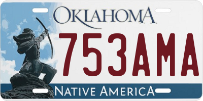 OK license plate 753AMA